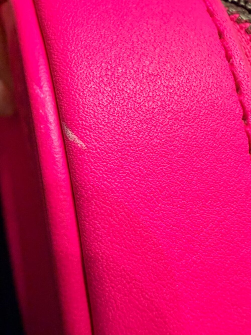 Italic Box Leather Camera Crossbody Bag in Hot Pink - Picture 6 of 11